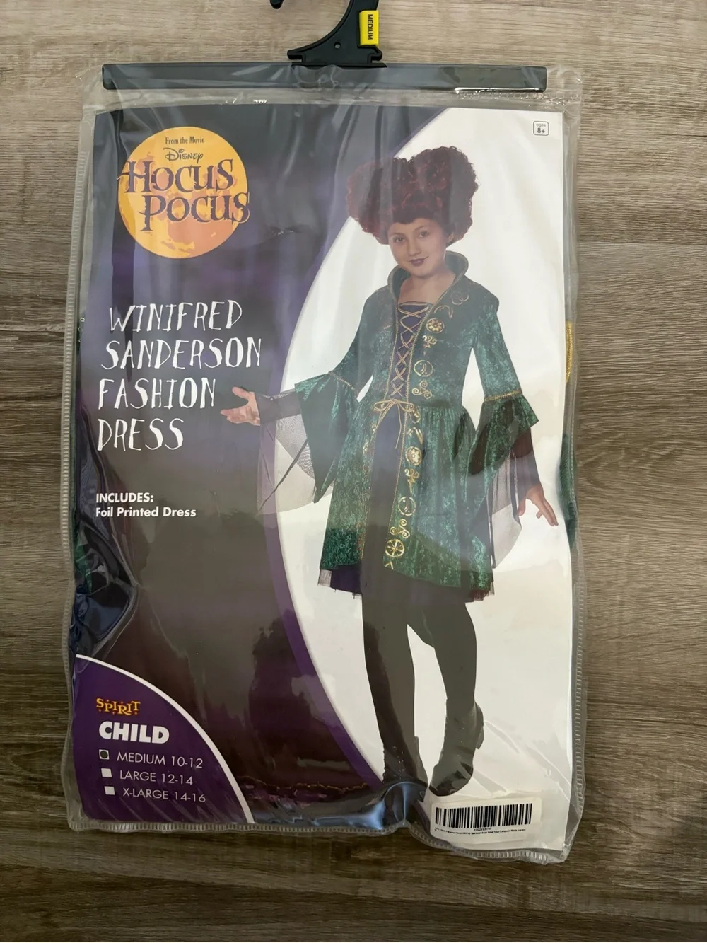 Disney Hocus Pocus Winifred Sanderson Child Costume Dress Size Medium (10-12)